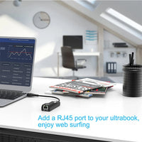 10/100/1000Mbps USB 3.0 Wired USB To Rj45 Lan Ethernet Adapter Network Card for PC Macbook Windows 10 Laptop