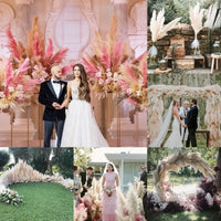 Wholesale 12Pcs Fluffy Large Pampas Grass Home Decor Natural Dried Flower Decorative Wedding Centerpiece Boho Pampas Grass Decor