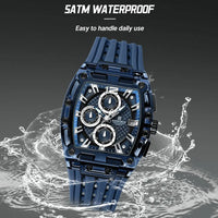 NAVIFORCE Fashion Men Watch Quartz Chronograph  Clock 3ATM Waterproof Silicone Band Sports Casual Date Display Male Wristwatches