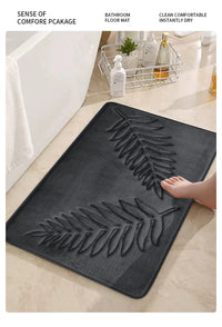 Memory Foam Bath Mat Toilet Mat Extra Soft Non-Slip Bathroom Mat Super Comfort Bath Mats for Bathroom Floor Bath Rug Foot Mat