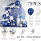 Navy Blue Balloons Garland White Sliver Confetti Latex Ballon Arch Kit Wedding Anniversary Birthday Party Baby Shower Decoration