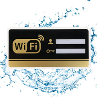 WiFi Sign Acrylic Mirror Wall Sticker for Public Places Shops Handwriting Account And Password Wifi Notice Board Wall Sticker
