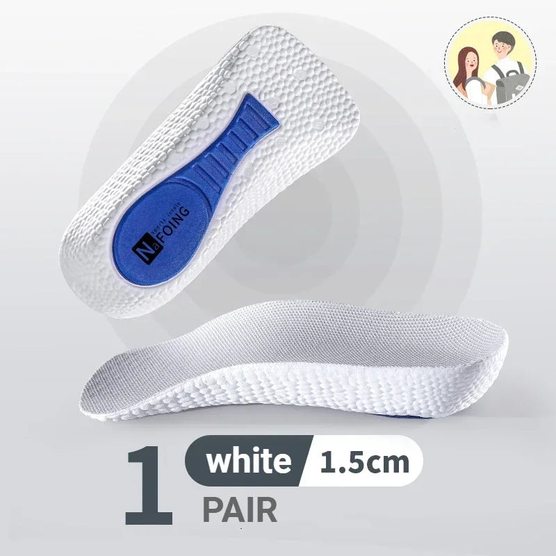 2Pcs Height Increase Insoles for Men Women EVA Shoe Pads Feet Arch Support Orthopedic Half Insoles Sneaker Heel Lift Memory