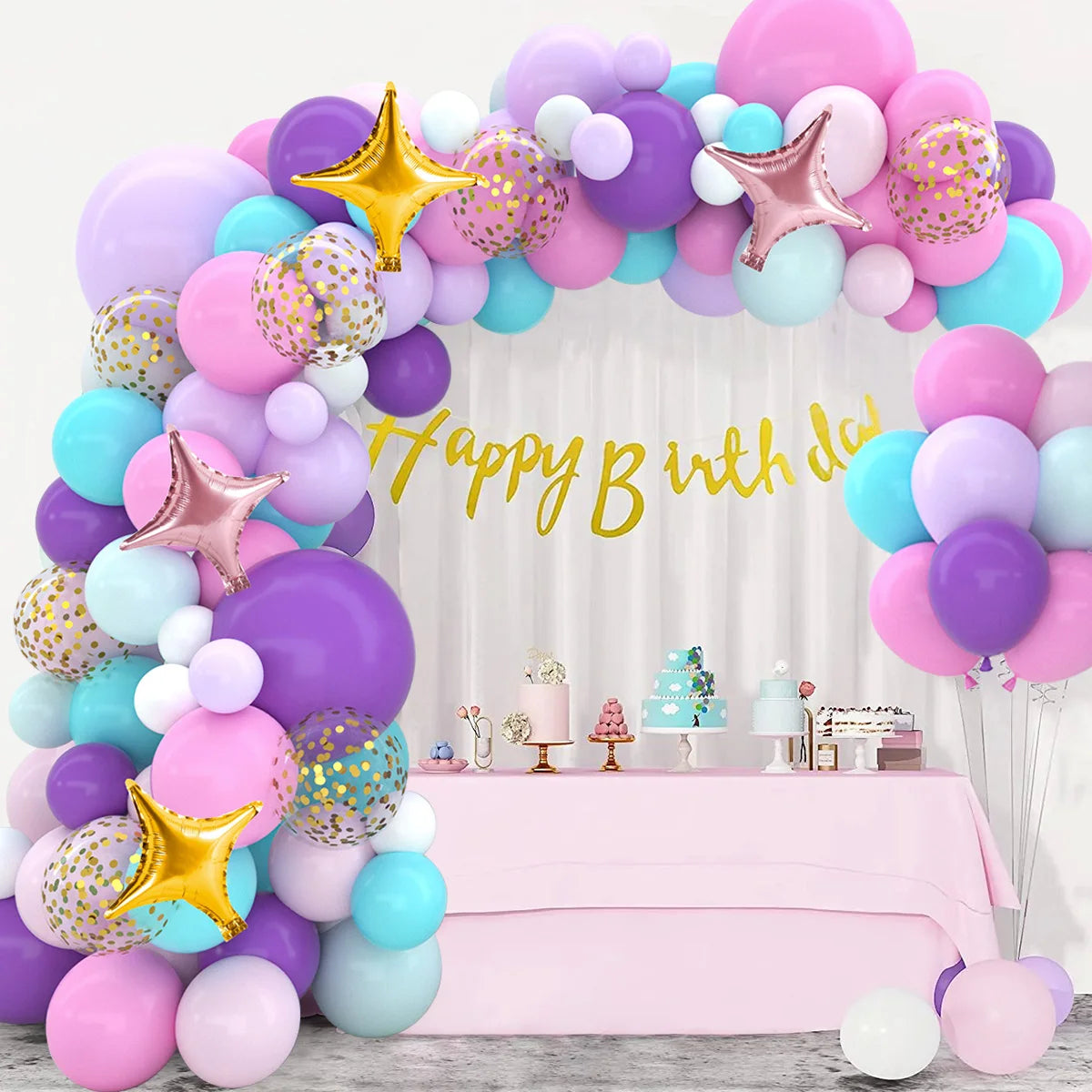 Rainbow Unicorn Balloons Garland Arch Kit Unicorn Birthday Party Decor Kids Wedding Birthday Supplies Baby Shower Latex Balloons