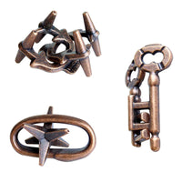 Metal Puzzle Brain Teaser 3PCS Set Casse Tete Difficile Rompecabezas IQ Test Mind Games Toys For Kids Adults Juegos De Ingenio