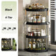 Kitchen Spice Rack Shelf Countertop Corner Multifunctional Seasoning Supplies Rack Saving Spice Rack Organizer with Hooks