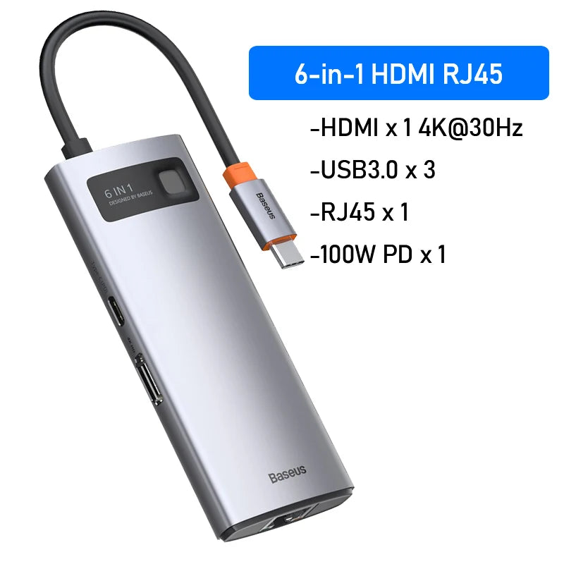 Baseus USB C HUB - USB 3 Type C Multi HUB