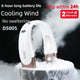 Xiaomi 8000mAh USB Hanging Neck Fan Portable Bladeless Mini Rechargeable Mute LED Digital Display Electric Fans Air Cooler New