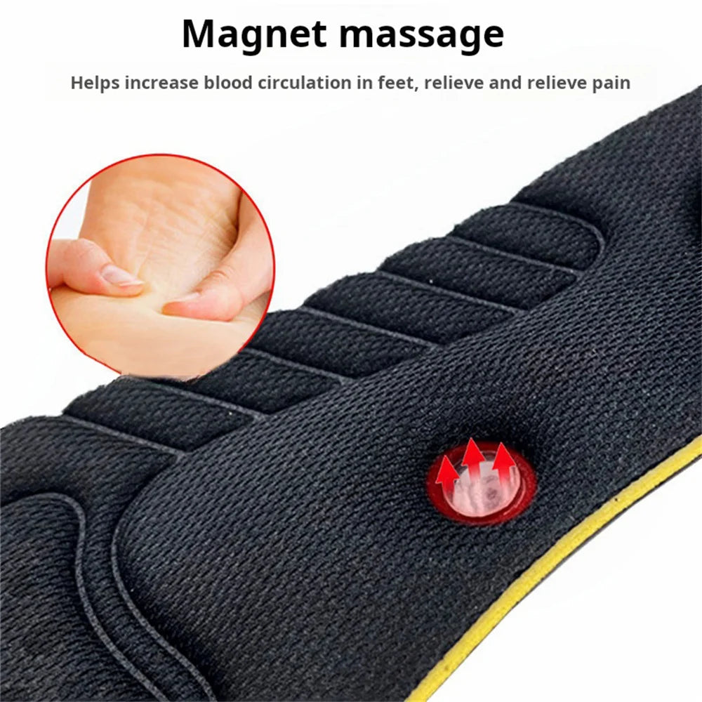 Magnet Massage Height Increase Insoles For Women Men 2/3/4/5 Cm Up Invisiable Arch Support Orthopedic Insoles Heighten Lift