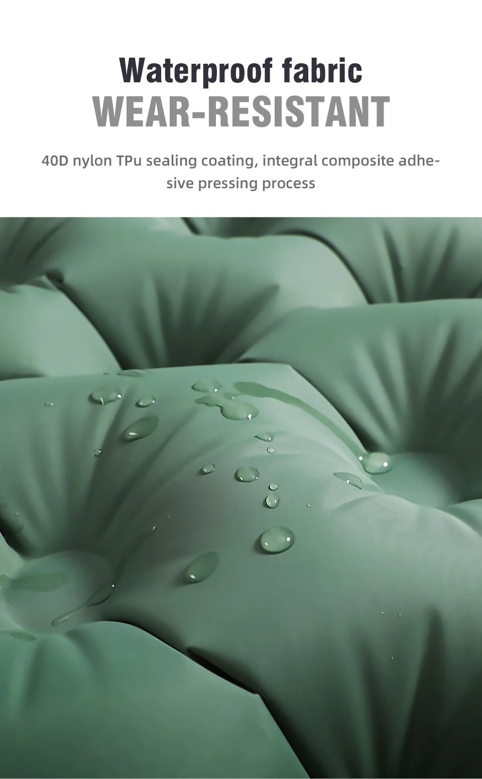 PACOONE Outdoor Camping Double Inflatable Mattress Extra Wide Sleeping Pad Ultralight Folding Bed Sleeping Mat Car Travel Mat