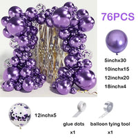 Metallic Blue Balloons Arch Garland Kit Baby Shower Decor Chrome Confetti Ballon Boy Birthday Party Decoration Graduation Globos