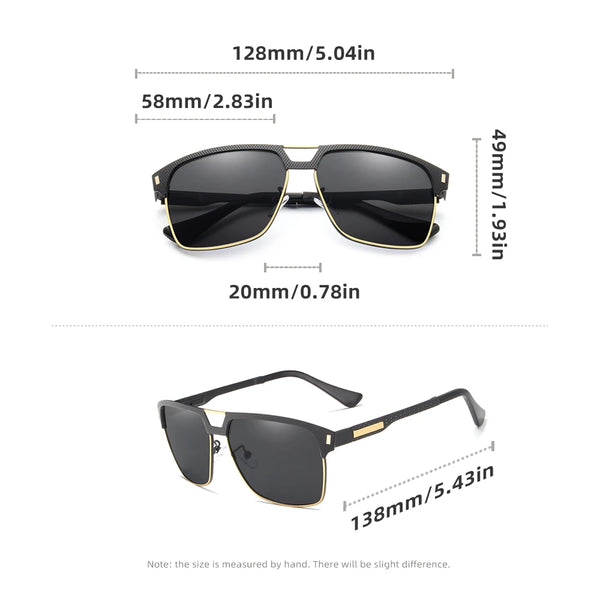KINGSEVEN Men Polarized Brand Sunglasses Classical Vintage Driving UV400 Eyewear Rectangle Retro Luxury Sunscreen Glasses