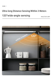 Night Light 20/30/40/60CM Motion Sensor Light Wireless USB LED Cabinet Light Wardrobe Lamp For Kitchen Cabinet Bedroom Wardrobe