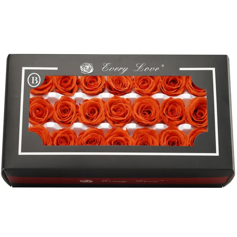Grade B 21PCS 2-3cm Mini Preserved Roses Heads Eternal Rose Gift Wedding Party DIY Material Preserved Roses Home Dried Flowers