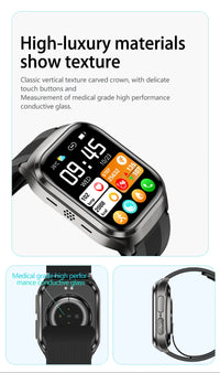 New Nursing Grade Air Pump Airbag Accurate Measure ECG Uric acid Smart Watches Men Blood Pressure Fitness Sport Smart Watch Man