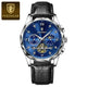 POEDAGAR Luxury Watch for Man Sports Leather Men Quartz Watch Waterproof Luminous Chronograph Men's Watches Male Clock Reloj+box