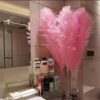 Wholesale 12Pcs Fluffy Large Pampas Grass Home Decor Natural Dried Flower Decorative Wedding Centerpiece Boho Pampas Grass Decor