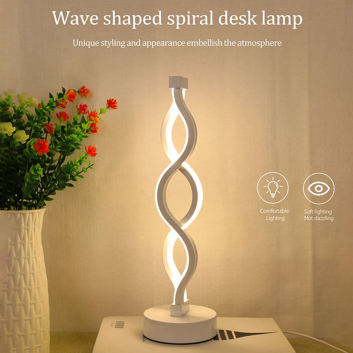 Art Shaped Seaweed Table Lamp - Light with Three Color Switching