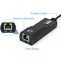 10/100/1000Mbps USB 3.0 Wired USB To Rj45 Lan Ethernet Adapter Network Card for PC Macbook Windows 10 Laptop