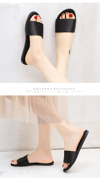 Summer New Home Slippers Fashion Flat Casual Satin Simulation Silk Slippers Indoor Non-slip Peep Toe Slides Wedding  Flip Flops