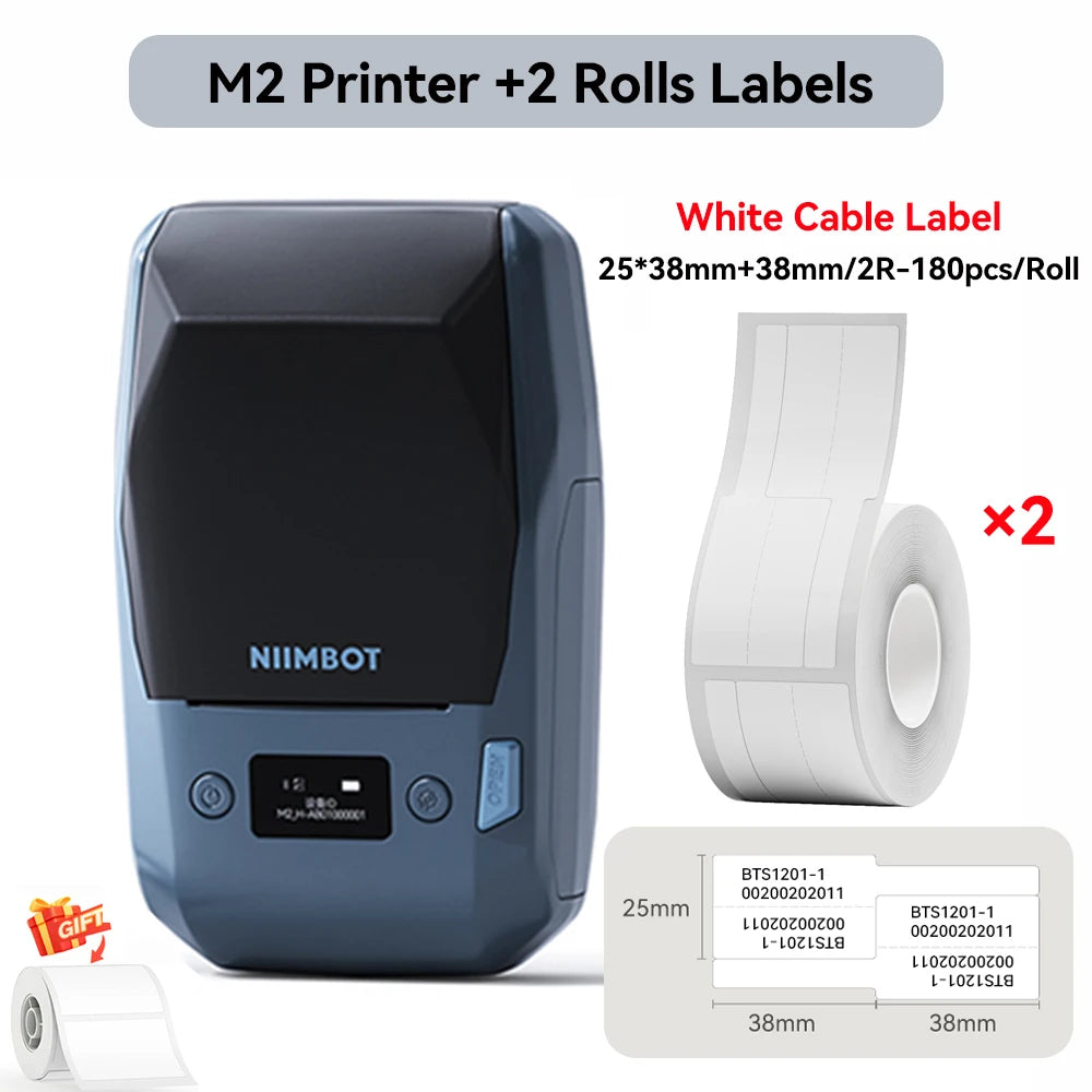 Niimbot M2 Thermal Transfer Label Printer 300 DPI High Definition Wireless 20-50 mm Print Width Label Maker Support Phone/PC