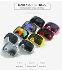 Oversized Punk Shield Sunglasses Women Men Big Frame 2025 Luxury Brand Steampunk Mask Sun Glasses For Ladies Sports Goggle UV400