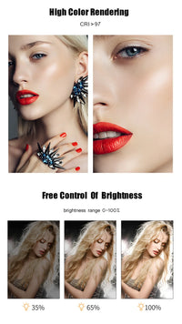 Photo Studio LED 2700k-5700k Video Fill Lamp Light Panel Photography Lighting With Tripod Stand Long Arm EU Plug For Live Stream