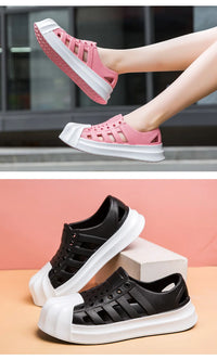Men sandals outdoors Hole sandals for men Breathable Thick Bottom Unisex Soft EVA Non-slip Women sandals summer 2024 Beach Shoes