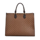 Large-capacity women's bags in Europe and the United States retro shoulder bag classic letters PU commuter handbags women