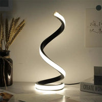 LED Spiral Table Lamp - Modern Three Speed Dimming