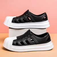 Men sandals outdoors Hole sandals for men Breathable Thick Bottom Unisex Soft EVA Non-slip Women sandals summer 2024 Beach Shoes
