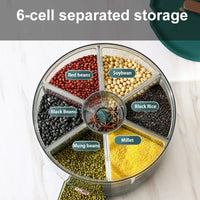 Kitchen Rotation Storage Box Pet Food Dispenser Sealed Dry Cereal Grain Bucket for Kitchen Moisture Proof Grain Organization