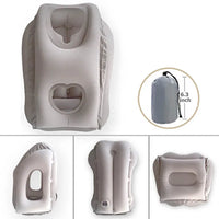 PVC Inflatable Travel Sleeping Pillow Portable Cushion Neck Pillow Resting Pillow On Airplane Car Bus Pillow Head Support Pillow