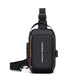 Men Anti Theft Chest Bag Shoulder Bags USB Charging Crossbody Package School Short Trip Messengers Bags Men's Oxford Sling Pack