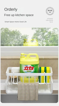 Multifunctional Sponge Rack Drainer Kitchen Shelf Sink Rag Dishwashing Detergent Dishcloth Organiser Kitchen Storage Racks