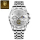 POEDAGAR Luxury Watch for Man Sports Leather Men Quartz Watch Waterproof Luminous Chronograph Men's Watches Male Clock Reloj+box