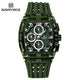 NAVIFORCE Fashion Men Watch Quartz Chronograph  Clock 3ATM Waterproof Silicone Band Sports Casual Date Display Male Wristwatches