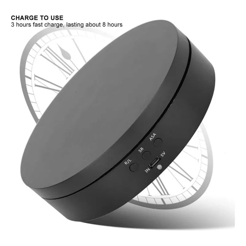 Motorised Rotating Mirror Display Stand,360 Degree Turntable, Jewellery Holder,USB Power Supply, Rotating Shooting, Three Speeds