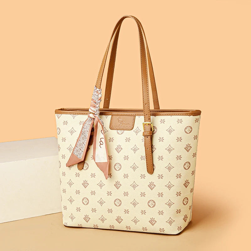 Women's Quality Soft Leather Shoulder Bag Luxury Print Designer Handbag Ladies Casual Tote Bag Messenger Commuting Sac A Main
