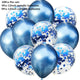 10/14pcs Mix Pink Rose Balloons Heart Star RoseGold Confetti Balloon Birthday Party Decorate Kids Adult Air Balls Wedding Globos