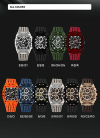 New NAVIFORCE Men's Quartz Multifunction Watches Fashion Sports Chronograph 5ATM Waterproof Silicone Band Casual Man Wrist Watch