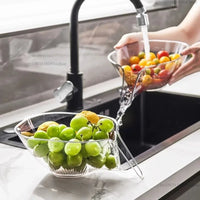 Multifunctional Fruit Vegetables Draining Bowl Drain Basket Kitchen Sink Drain Basket For Washing Fruit Salad Home Kitchen