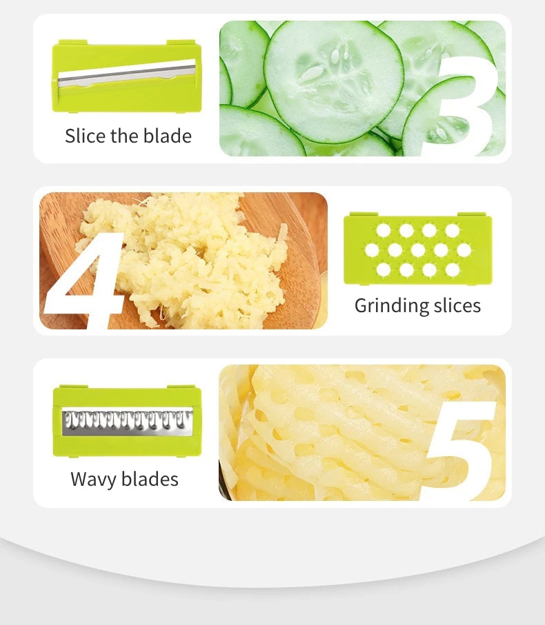 Multi-function vegetable cutter Vegetable cutting artifact Multi-functional grater Potato slicer Shredder Onion dicer