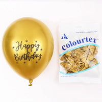 10/20pcs 12inch Happy Birthday Printed Pattern Metallic Ballons Helium Latex Balloon Chrome Metal Globos Birthday Party Decorati