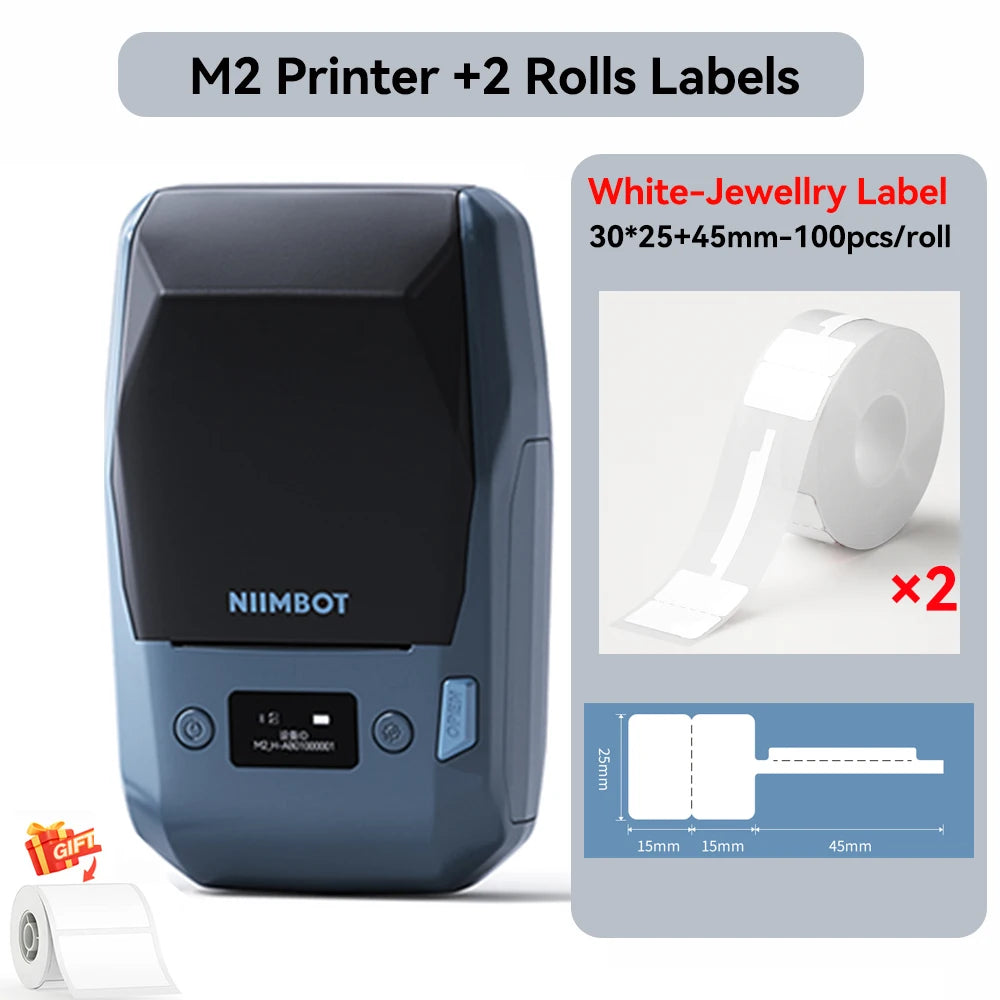 Niimbot M2 Thermal Transfer Label Printer 300 DPI High Definition Wireless 20-50 mm Print Width Label Maker Support Phone/PC