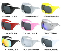 Oversized Punk Shield Sunglasses Women Men Big Frame 2025 Luxury Brand Steampunk Mask Sun Glasses For Ladies Sports Goggle UV400