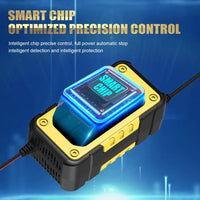 NEW FOXSUR Universal Repair Car Battery Charger 12V 7A Intelligent Repair Motorcycle Charger for lead Acid LiFePO4 Battery