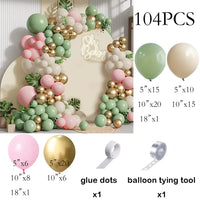 White Sand Balloons Garland Sage Green Gold Balloon Arch Kit Birthday Party Baby Shower Wedding Bride Shower Decoration Globos
