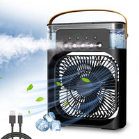 OREADEX 3 In 1 Fan AIr Conditioner Household Small Air Cooler LED Night Light Portable Humidifier Adjustment Fan Office Home Fan