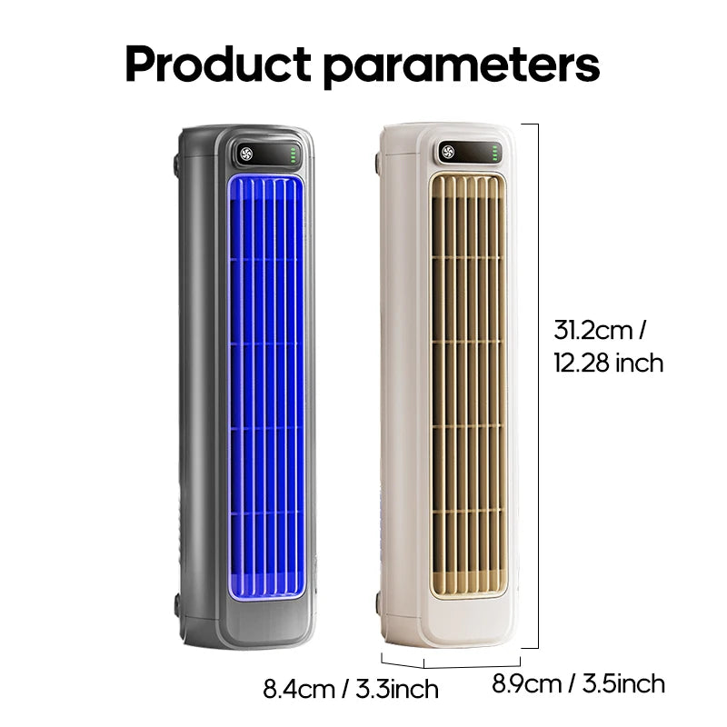 Newest Wall Mounted Air Conditioning Fan Silent Household Rechargeable Tower Fan Vertical Desktop Air Cooler  for Bedroom Living